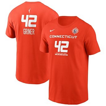 Men's Nike Brittney Griner Orange Connecticut Sun Explorer Edition Name & Number T-Shirt