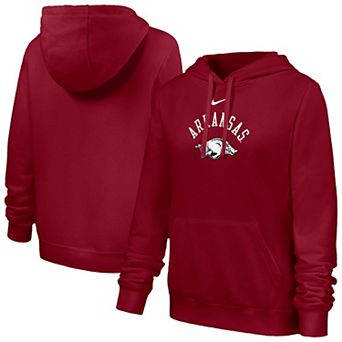 Women's Nike Cardinal Arkansas Razorbacks Club Fleece Hoodie