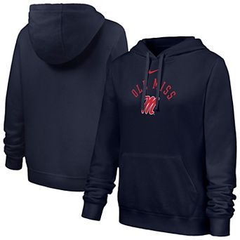 Women's Nike Navy Ole Miss Rebels Club Fleece Hoodie