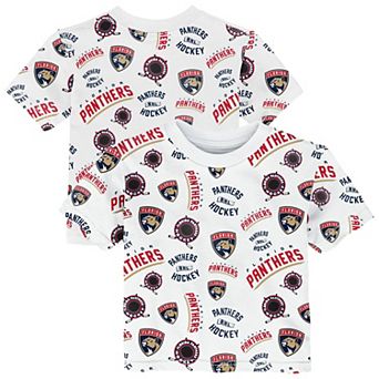 Toddler Outerstuff White Florida Panthers Run Down All-Over-Print T-Shirt