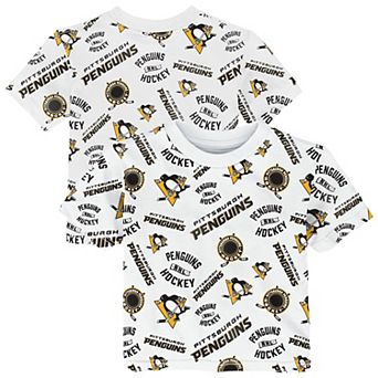 Toddler Outerstuff White Pittsburgh Penguins Run Down All-Over-Print T-Shirt
