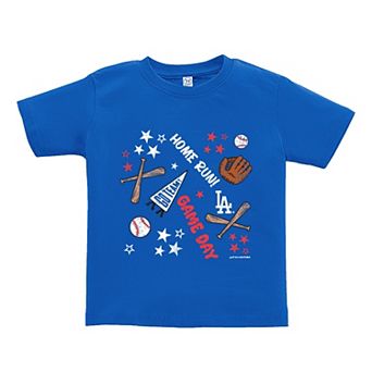 Toddler Soft as a Grape Royal Los Angeles Dodgers Home Run T-Shirt