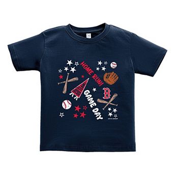 Toddler Soft as a Grape Navy Boston Red Sox Home Run T-Shirt