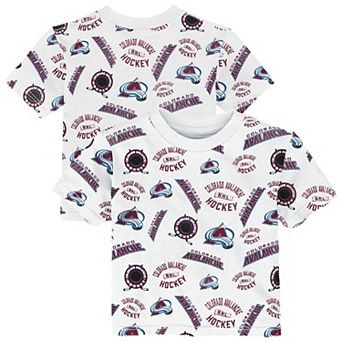 Toddler Outerstuff White Colorado Avalanche Run Down All-Over-Print T-Shirt
