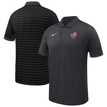 Men's Nike Black Team USA Victory Stripe Dri-FIT Polo