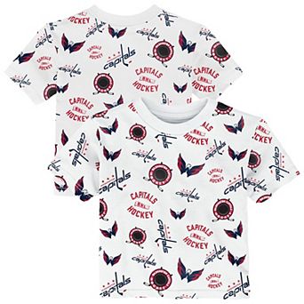 Toddler Outerstuff White Washington Capitals Run Down All-Over-Print T-Shirt