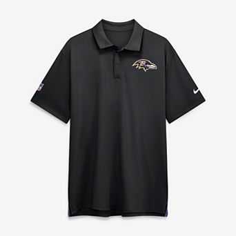 Men's Nike Black Baltimore Ravens Sideline Powerful Blocking Dri-FIT Tour Polo