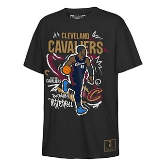 Youth Mitchell & Ness Donovan Mitchell Black Cleveland Cavaliers Chalked Up Player T-Shirt