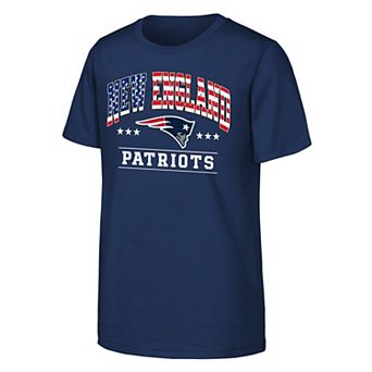 Youth Navy New England Patriots Americana Arch T-Shirt