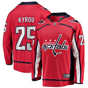 Men's Fanatics Jordan Kyrou Red Washington Capitals Home Breakaway Jersey