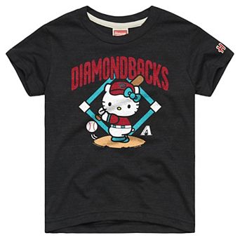 Toddler Homage Charcoal Arizona Diamondbacks Hello Kitty x MLB Tri-Blend T-Shirt