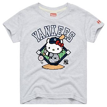 Toddler Homage Ash New York Yankees Hello Kitty x MLB Tri-Blend T-Shirt
