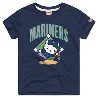 Toddler Homage Navy Seattle Mariners Hello Kitty x MLB Tri-Blend T-Shirt