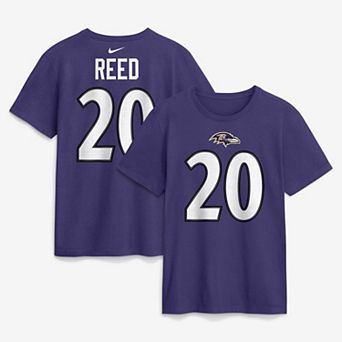 Men's Nike Ed Reed Purple Baltimore Ravens Retired Name & Number T-Shirt
