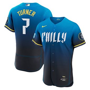 Men's Nike Navy Trea Turner Philadelphia Phillies City Connect Authentic Sponsor Patch Jersey