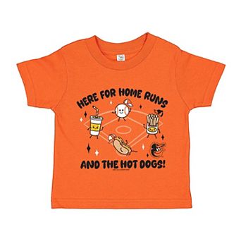 Toddler Soft as a Grape Orange Baltimore Orioles Snack T-Shirt
