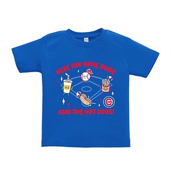 Toddler Soft as a Grape Royal Chicago Cubs Snack T-Shirt
