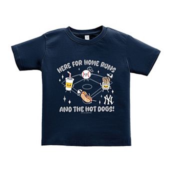 Toddler Soft as a Grape Navy New York Yankees Snack T-Shirt
