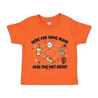 Toddler Soft as a Grape Orange San Francisco Giants Snack T-Shirt