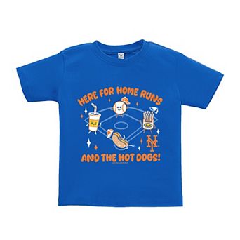 Toddler Soft as a Grape Royal New York Mets Snack T-Shirt