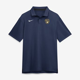 Men's Nike Navy Milwaukee Brewers Tour Dri-FIT Polo