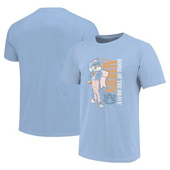 Girls Youth Light Blue Auburn Tigers Americana Mascot Flag T-Shirt