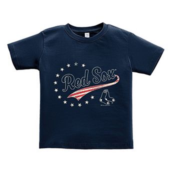 Toddler Soft as a Grape Navy Boston Red Sox Americana T-Shirt