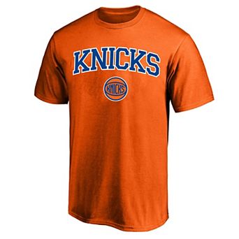 Men's Profile Orange New York Knicks Big & Tall Arch Over Logo T-Shirt