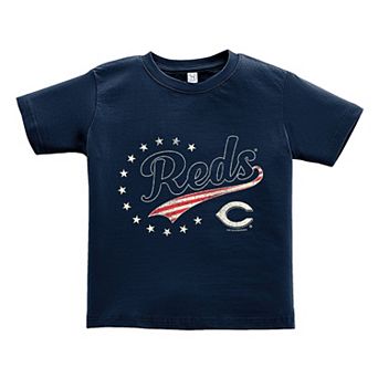 Toddler Soft as a Grape Navy Cincinnati Reds Americana T-Shirt