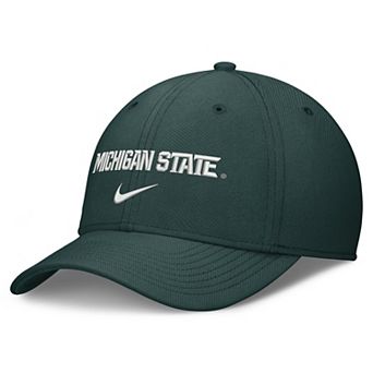 Men's Nike Green Michigan State Spartans Rise On-Field SwooshFlex Dri-FIT Flex Hat