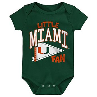 Newborn Outerstuff Green Miami Hurricanes Little Banner Bodysuit