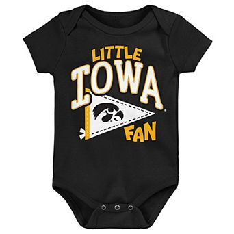 Newborn Outerstuff Black Iowa Hawkeyes Little Banner Bodysuit