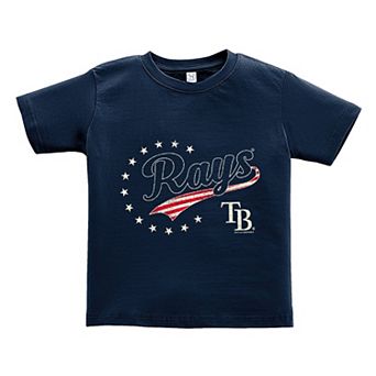 Toddler Soft as a Grape Navy Tampa Bay Rays Americana T-Shirt