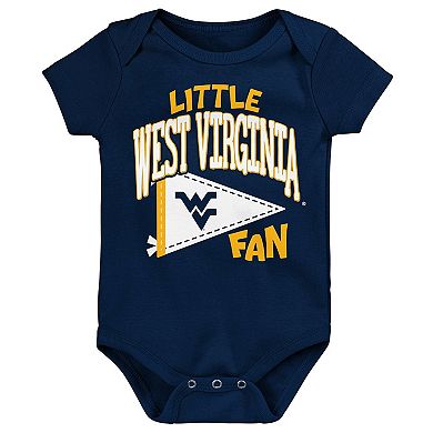 Newborn Outerstuff Navy West Virginia Mountaineers Little Banner Bodysuit