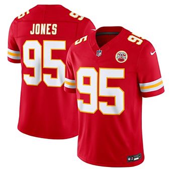 Men's Nike Chris Jones Red Kansas City Chiefs Team Vapor F.U.S.E. Stitched Limited Jersey