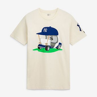Men's New Era Natural New York Yankees Golf Mascot T-Shirt