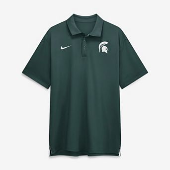 Men's Nike Green Michigan State Spartans 2026 Sideline Tour Dri-FIT Polo