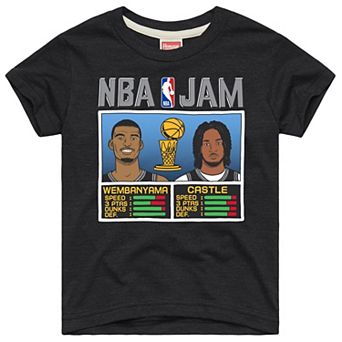 Toddler Homage Victor Wembanyama & Stephon Castle Charcoal San Antonio Spurs NBA Jam Tri-Blend T-Shirt