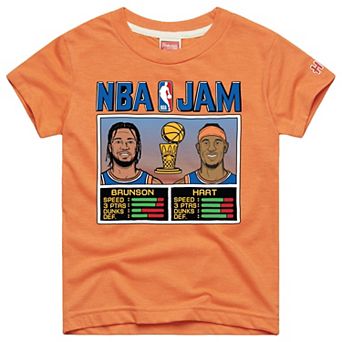 Toddler Homage Jalen Brunson & Josh Hart Orange New York Knicks NBA Jam Tri-Blend T-Shirt