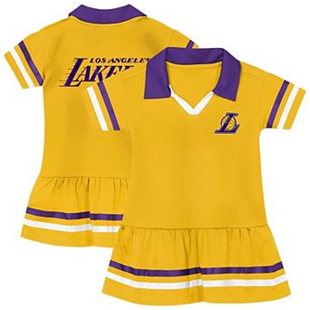 Girls Outerstuff Gold Los Angeles Lakers Star Player Fashion Dress