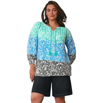 Avenue Women's Plus Size Butter Denim Bermuda Shorts