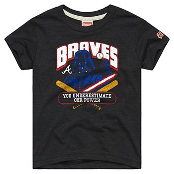 Toddler Homage Charcoal Atlanta Braves Star Wars x MLB Dark Side T-Shirt
