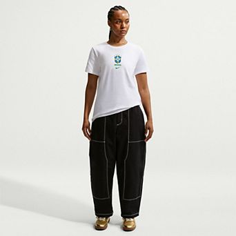 Women's Nike White Brazil National Team Crest T-Shirt
