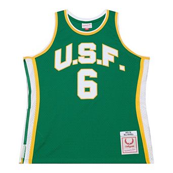 Men's Mitchell & Ness Bill Russell Green San Francisco Dons 1955/56 Swingman Jersey