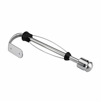 Wall Mount Paper Towel Holder One-handed Use Rounded Finial Brushed Metal