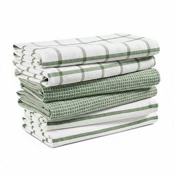 Cotton Kitchen Towels 6-Pack Absorbent Quick-Drying Dish Hand Tea Multi-Purpose