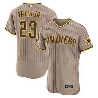 Men's Nike Fernando Tatis Jr. Sand San Diego Padres Alternate Authentic Sponsor Patch Jersey