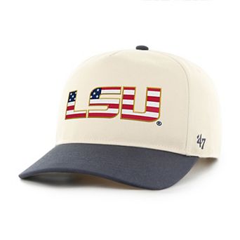 Men's '47 Natural/Navy LSU Tigers Americana Flag Hitch Adjustable Hat