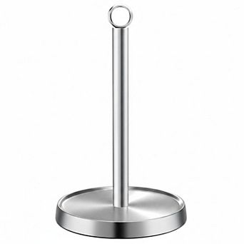 Stainless Steel Countertop Paper Towel Holder Weighted Base, NonSlip Pad, RustFree Kitchen Bath