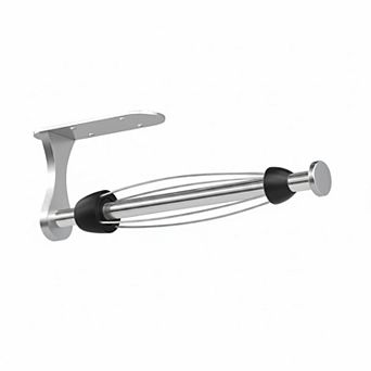 Wall Mount Paper Towel Holder One Hand Tear Adhesive Screw Ratchet Mechanism Kitchen Bathroom